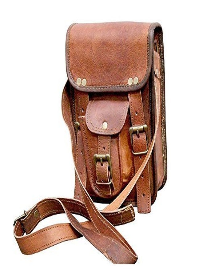 RSN Original Leather Messenger Bag, Office Bag, Sling Bag, Tablet Bag 9 Inches Brown - Image 2