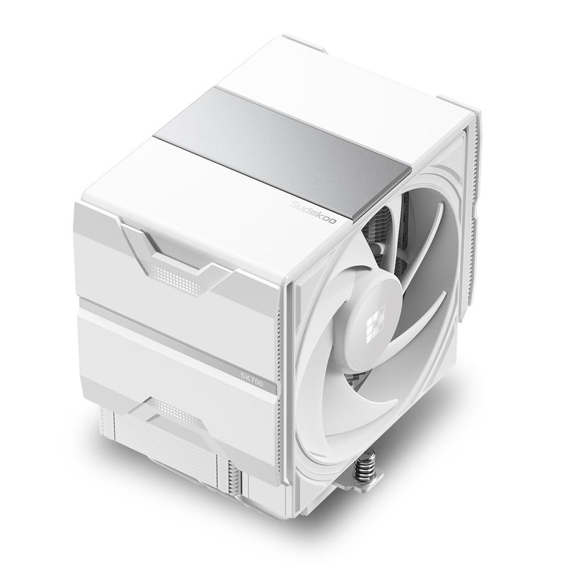 Sudokoo SK700 White AM5 CPU Cooler, AM5 Exclusive, 7 Heatpipes CPU Air Cooler, Single Tower, 120mm FDB PWM Fan, Full RAM Freedom, L-Rail Lock Mount, 5 Years Warranty, White,PC Cooler - Image 1