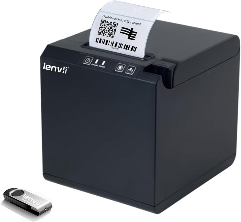 LENVII LV-275 58mm Thermal Label Printer | 2" High-Speed Barcode Maker (127mm/s) 203 DPI | USB Tags Sticker Machine Compatible Windows/Mac | Product Labels for Warehouse, Retail Stores & Amazon - Image 1