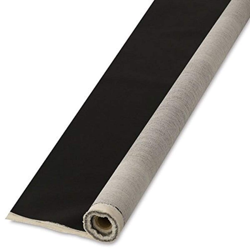 Black Primed Medium Grain Cotton Canvas Roll 10Oz (18" x 5 Meter)
