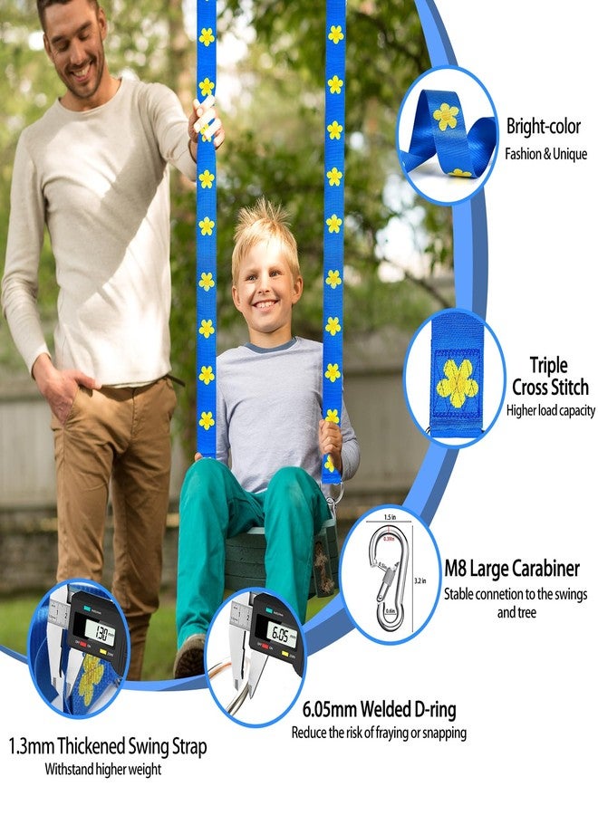 Werflyto Safe Tree Swing Hanging Straps Kit, 3FT/10FT/15FT/20FT, Heavy Duty Holds 5500LBS Extra Long Adjustable Tree Swing Straps, Easy & Fast Way to Hang Any Swing or Hammock(3 FT) - Image 2