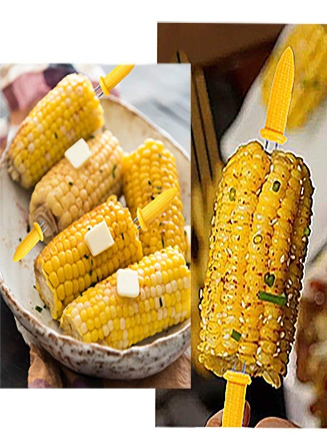 Gircss 10PCS Corn Holders - Corn on The Cob Skewers,Stainless Steel Corn Fork Prong Skewers Kitchen Tool for BBQ Twin Prong Sweetcorn Holders Home Cooking Fork - Image 3