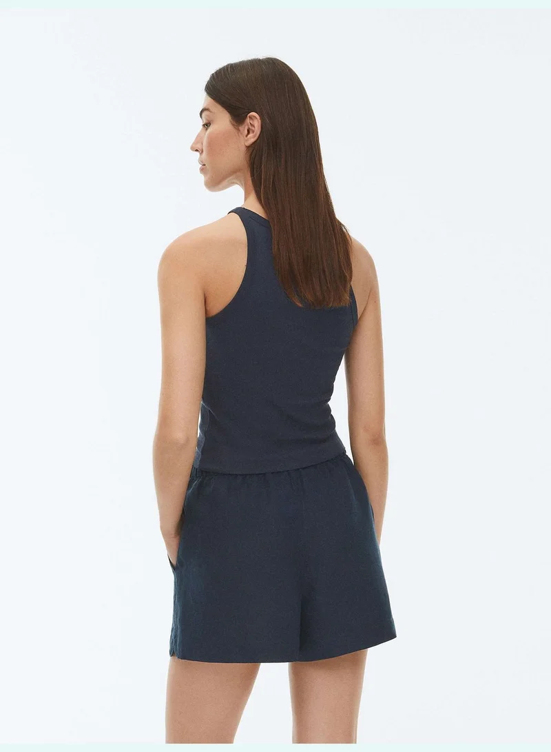 oysho Cotton rib vest top