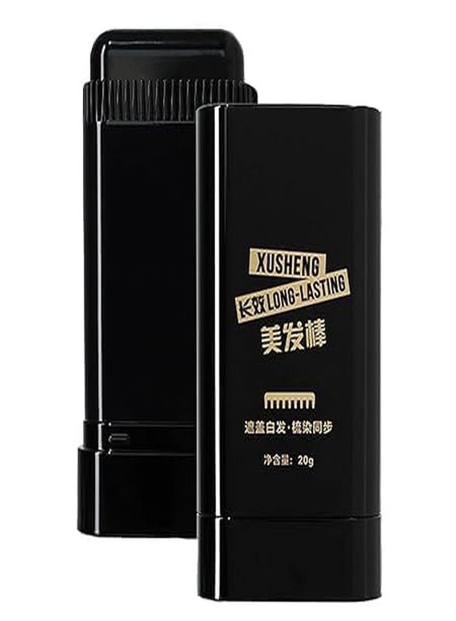 HAAD VAID Hair Color Stick for White Hair Coverage | Waterproof & Sweat-Proof Hair Dye Touch-Up | Easy-to-Use Comb Applicator | Quick Root Touch-Up Stick for Men & Women | Temporary Hair Color Pen (BLACK) - Image 1