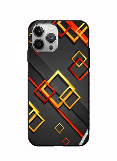 Protective Case Cover For Apple iPhone 12 Pro Abstract Design Multicolour