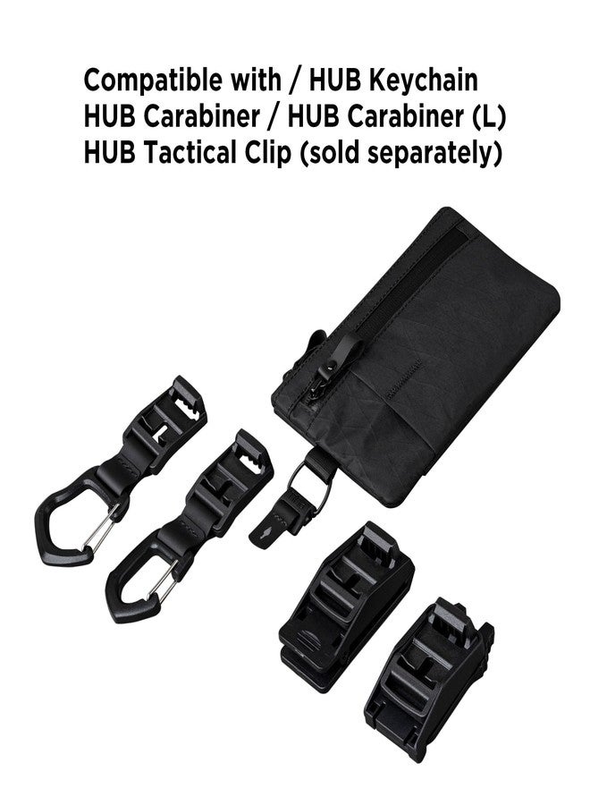 ALPAKA Zip Clutch Black X-Pac VX21 - Functions as Zipper Wallet and EDC Carrier - Weatherproof and RFID Blocking Material - 3 External Slots for EDC Gear - 3 Inside Pockets - Image 5