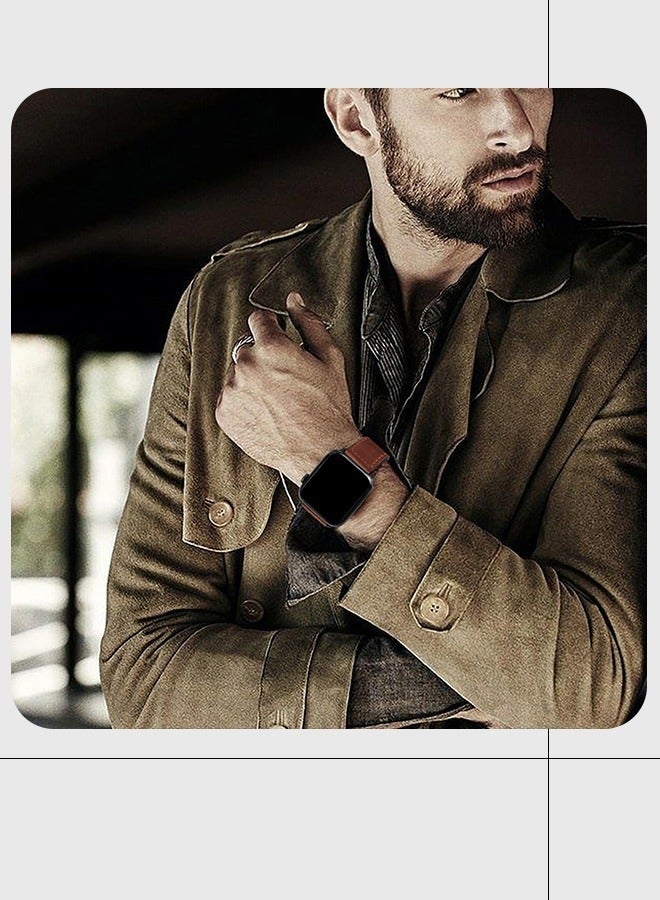 كيلا أشرطة جلدية بإبزيم مغناطيسي تناسب Apple Watch Ultra 2/Ultra Series 9/8/SE 2nd Gen/7/SE/6/5/4/3/2/1 متوافقة مع أحجام العلبة 42/44/45/49 مم ومتوافقة أيضًا مع Series 10 بحجم علبة 46 مم - Image 5