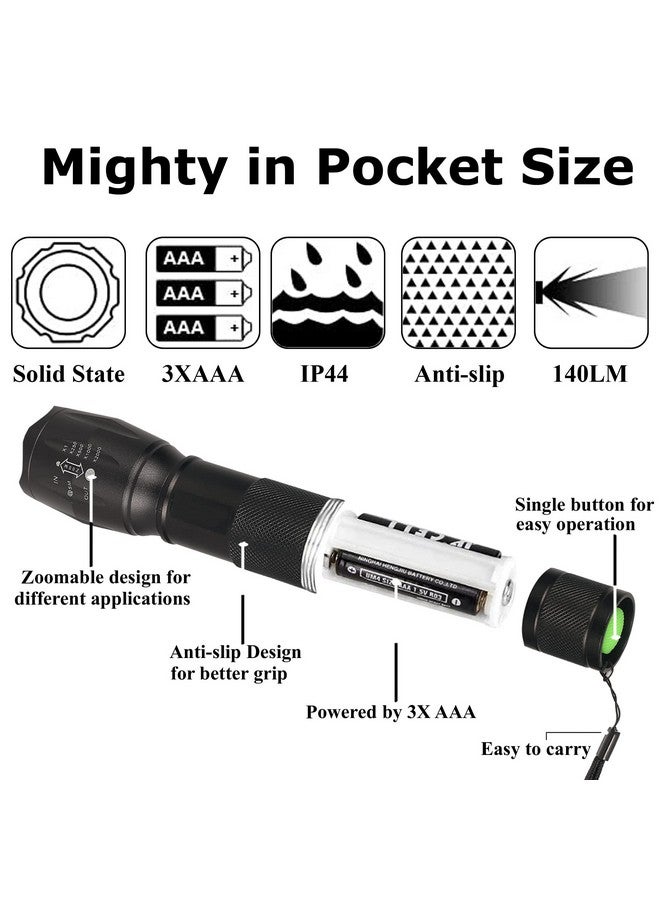 Care4 مصباح يدوي معدني طويل المدى 4 رعاية، غير قابل للكسر، قابل للشحن بسرعة وقابل للتكبير مع تركيز قابل للتعديل، الأفضل للأنشطة الخارجية مثل المشي لمسافات طويلة، التخييم (معدني) - Image 2