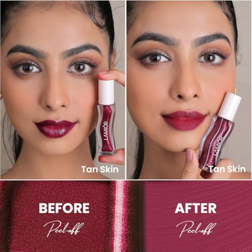LAMIOR All Day Strong Peel-Off Lip Tattoo Kit | Long Lasting No-Fade Lip Stain | India’s First Matte Finish Peel-Off Lip Tint | Waterproof, Transfer-Proof & Ultra Hydrating | Vegan (Whimsical Masque) - Image 3