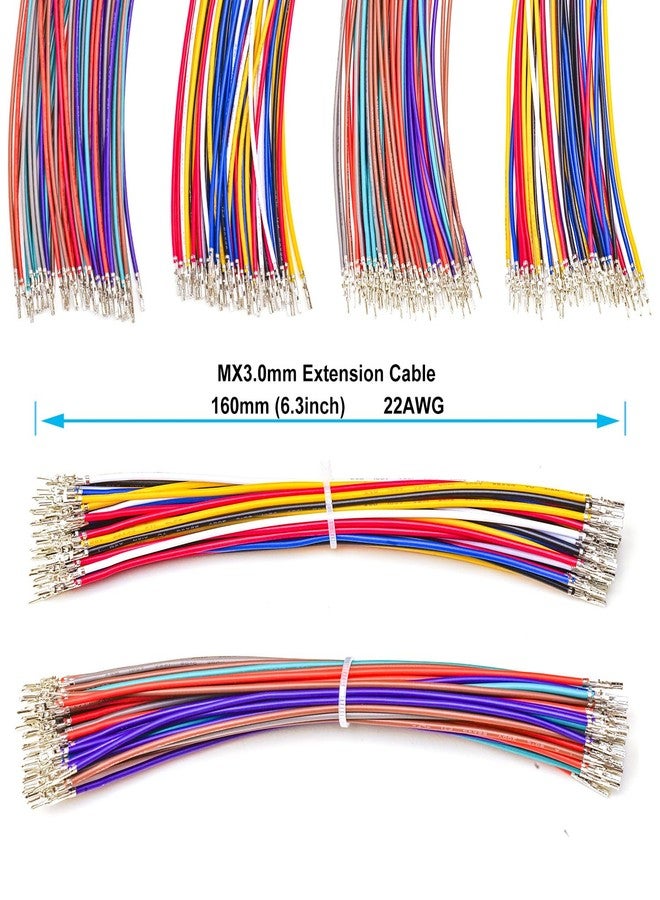 yoeruyo موصل Yoeruyo Micro-Fit بمسافة 3.0 مم مع كابلات ممتازة 22AWG مضغوطة مسبقًا، متوافق مع غلاف Molex 3.0 مم ثنائي الصف 2 * 1/2/3/4/5/6 دبوس (MX3.0-Dual) - Image 5