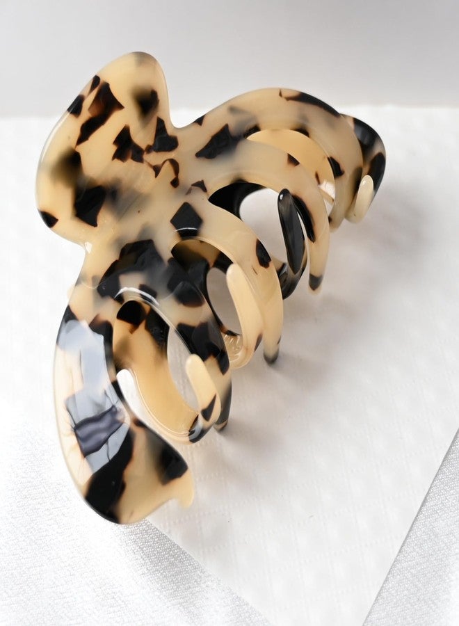 Prettyou Barrettes Hair Clip Clamp Celluloid Tortoise Shell 3.6 inches Comfortable Waterproof Styling Hair Claw Luxury Fashion Accessories for Women (Tortoise Shell) - Image 4