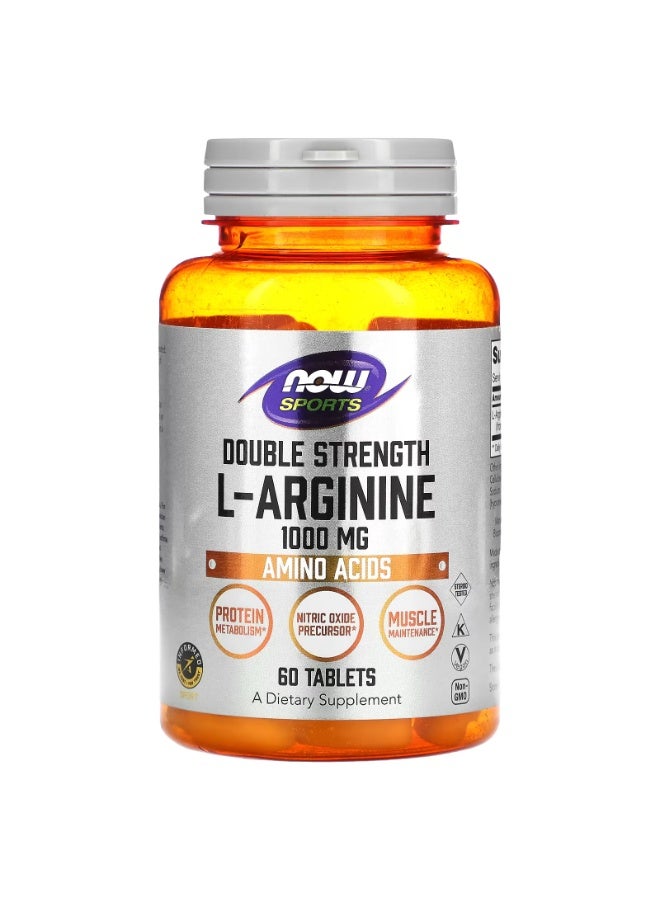 now L-Arginine, 1,000 mg, 60 Tablets - Image 1