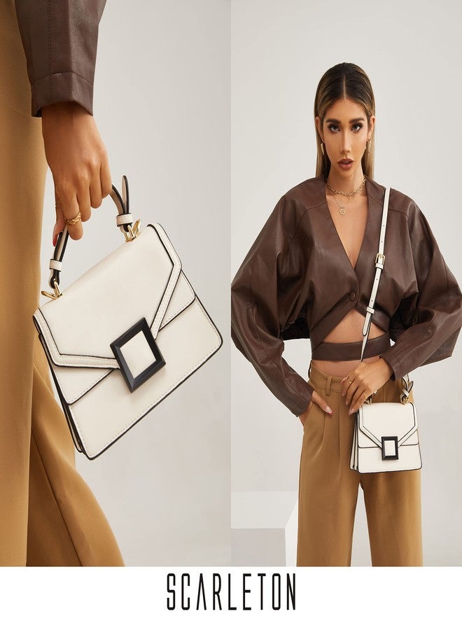 Scarleton Top Handle Purses for Women, Crossbody Bags for Women, Handbags, H208602 - White - Image 2