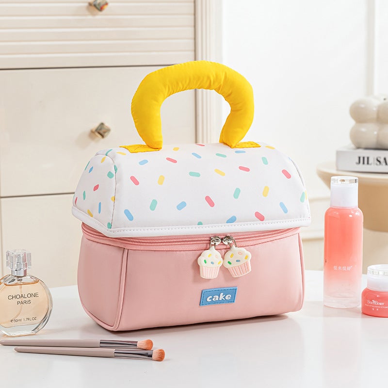 Cute House-Shaped Cosmetic Bag Travel Toiletry Organizer Portable Storage Pouch