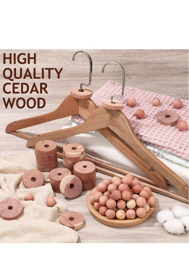 50 Pcs Cedar Blocks for Clothes Storage Including 25 Balls u0026 25 Rings Wood Closet Freshener Aromatic Deodorizer Shoe Bags Drawer Protection  - Image 3