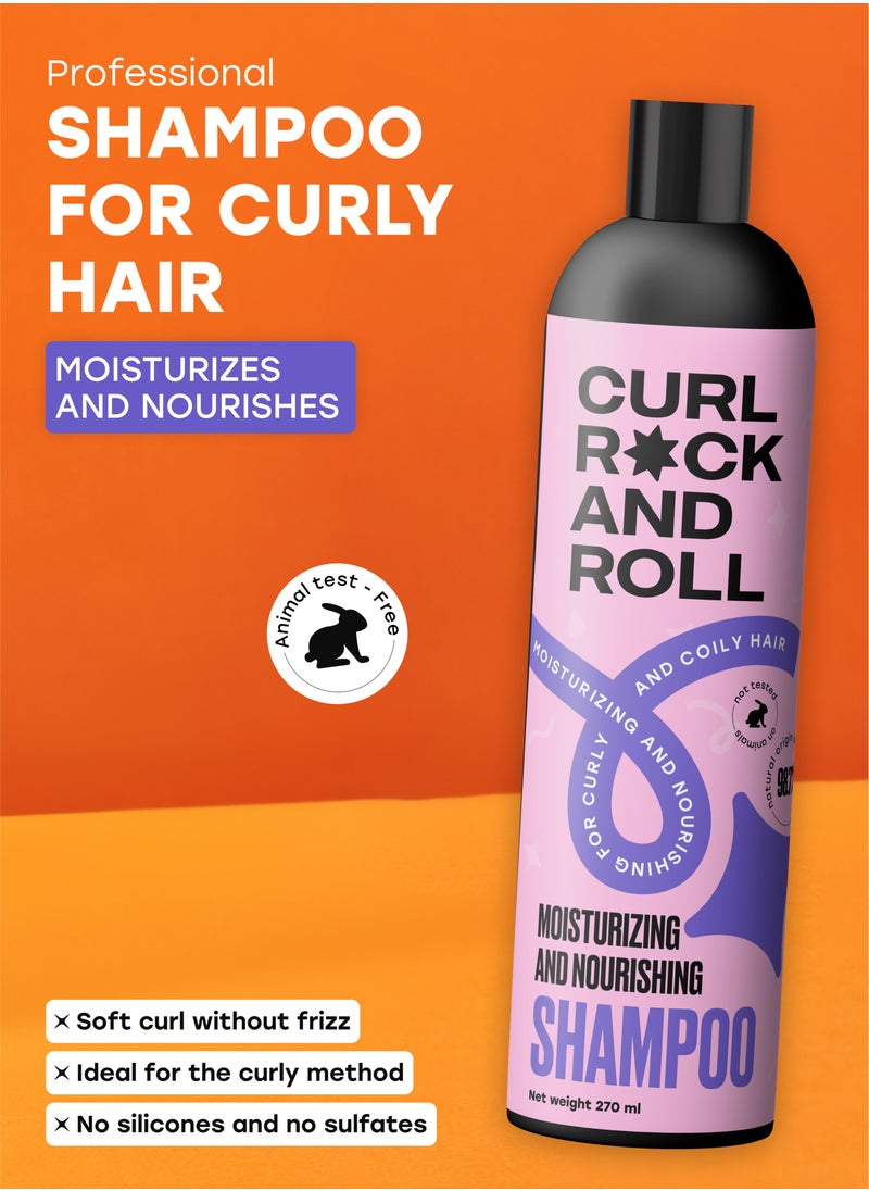 CURL ROCK AND ROLL Curl Rock and Roll Shampoo - Moisturizes and Nourishes Hair - Paraben-Free & Sulfate-Free, 270 ml  - Image 2