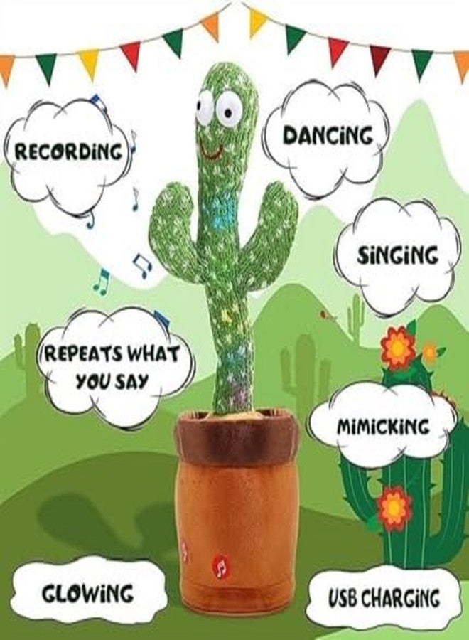 VONITY Dancing, Singing, Mimicking Cactus Toy for Kids - Voice Recording Repeats What You Say - Home Decor Items for Kids - Funny Education Toys for Children Playing - Image 4
