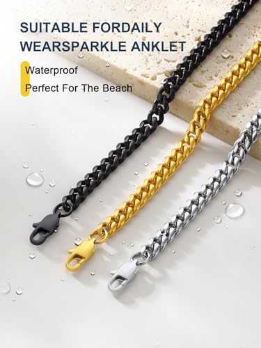 ChainsPro Cuban Anklets for Women Barefoot Jewelry Men Ankle Bracelets Stainless Anklet Chains Plus Size Ankle Bracelet - Image 4