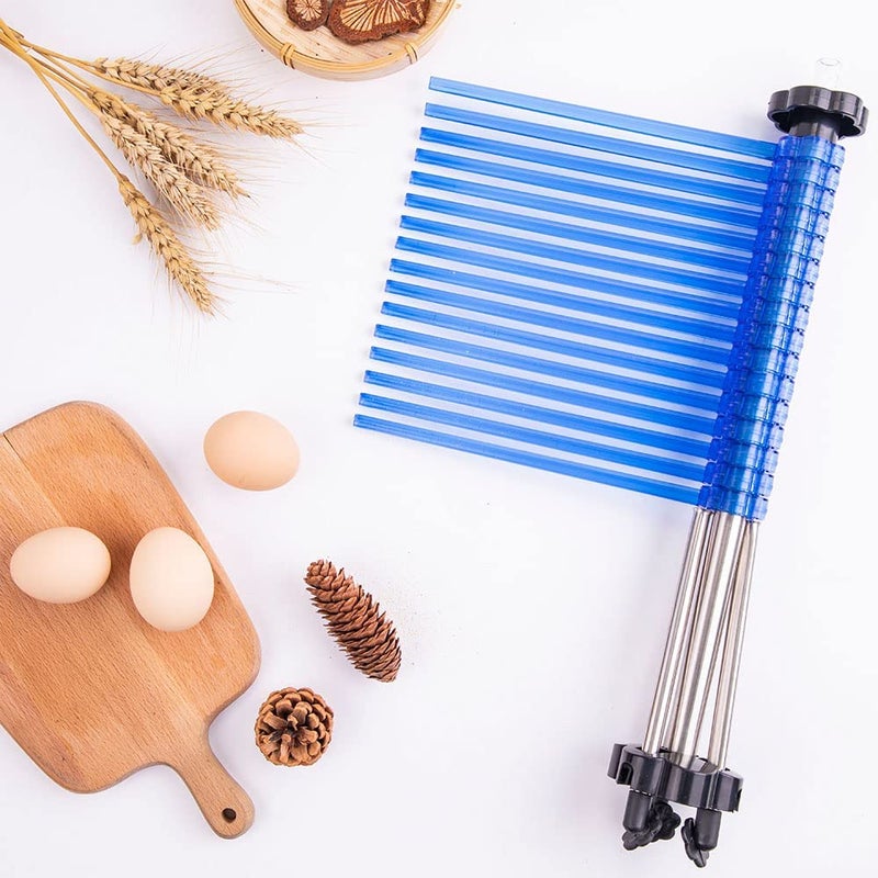 MILANGE MILANGE Pasta Drying Rack Collapsible Pasta Dryer Rack Foldable Noodle Dryer Rack Stand with 16 Anti Slip Rods Holding up to 45 lb of Homemade Pasta Spaghetti Noodle Easy for Storage Blue