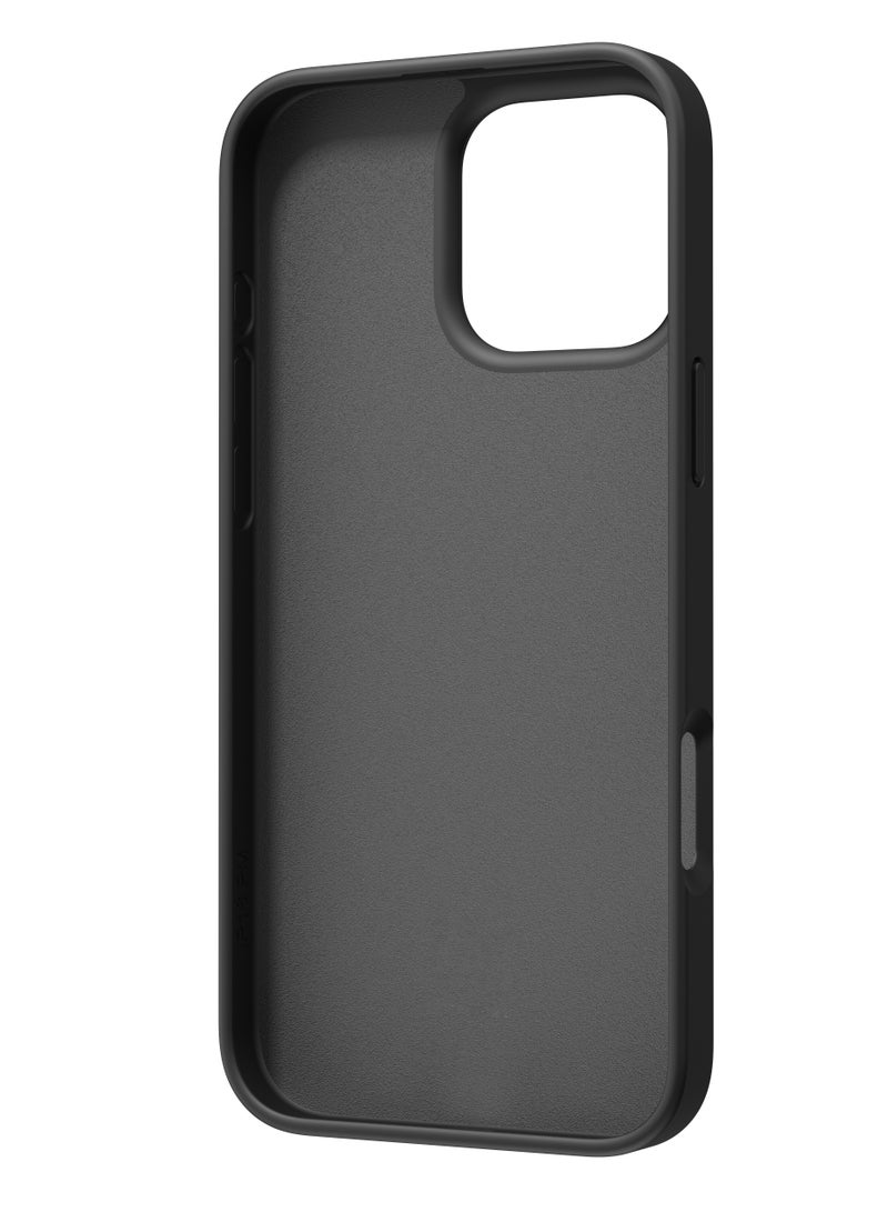 LEVELO iPhone 16 Pro Case Morphix Cuero Cover with Gripstand / Easy Snap On / Slim Caseless Feel / Multiple Protective Layers / Impact Resistance Back Cover - Black - Image 2