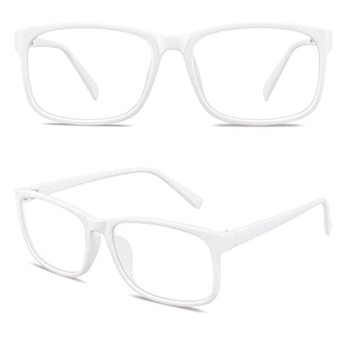 CGID Fake Glasses Clear Lens Non-Prescription Retro Rectangular Frame UV400 Protection Men Women CN12 - Image 1
