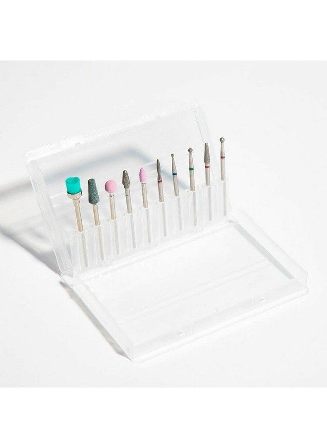 Zerodis Nail Drill Bit Case 20 Slots Nail Drill Bit Box Holder Manicure Tool Nail Grinding Head Display Storage Drill Bit Holder Display Storage Box For Nail Salon Diy Art Home Storage  - Image 2