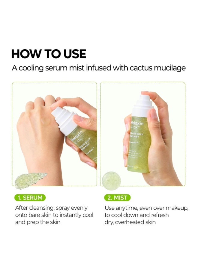 Dr.Melaxin Cactox Pore‑Soothing Jelly Essence Spray, Instant Cooling Facial Spray, Hydrating Cactus Extract for Pore Refining & Puffiness Relief, Suitable for Puffy Skin, 80 ml (2.8 fl oz) - Image 3