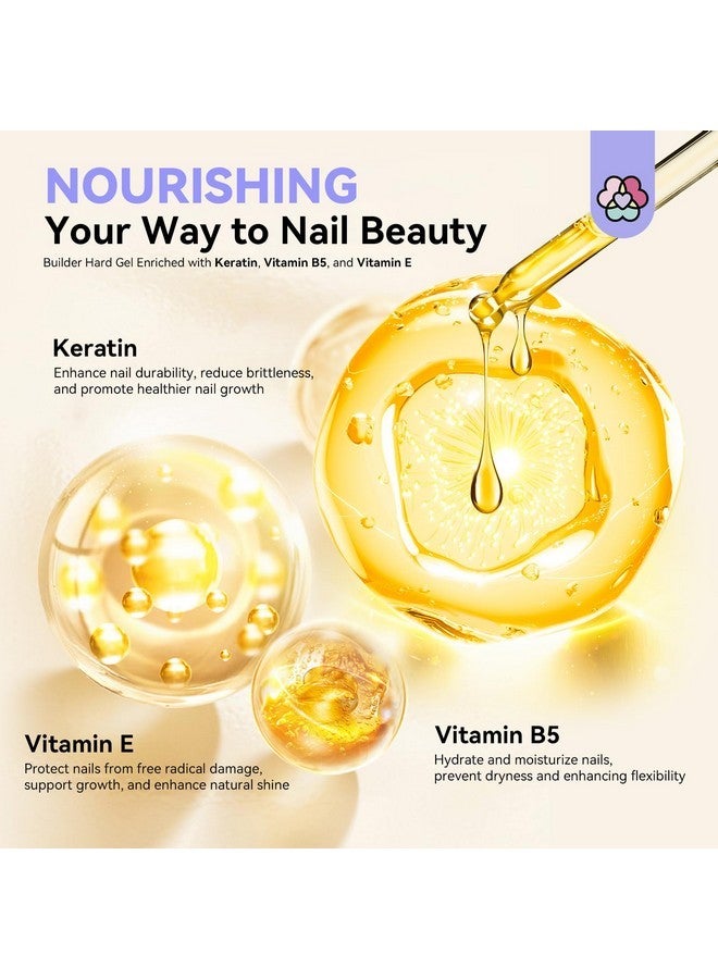 Saviland Clear Builder Nail Gel: 50 G Gel Builder For Nails Thickening Vitamin E B5 Kerain Nail Strengthener Extension Gel Innovative Pressing Bottle Builder Hard Gel For Thin Damaged Nail Repair&Care  - Image 3