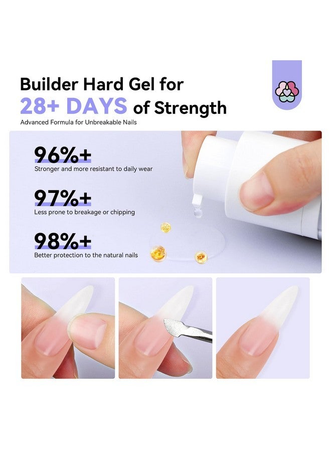 Saviland Clear Builder Nail Gel: 50 G Gel Builder For Nails Thickening Vitamin E B5 Kerain Nail Strengthener Extension Gel Innovative Pressing Bottle Builder Hard Gel For Thin Damaged Nail Repair&Care  - Image 5
