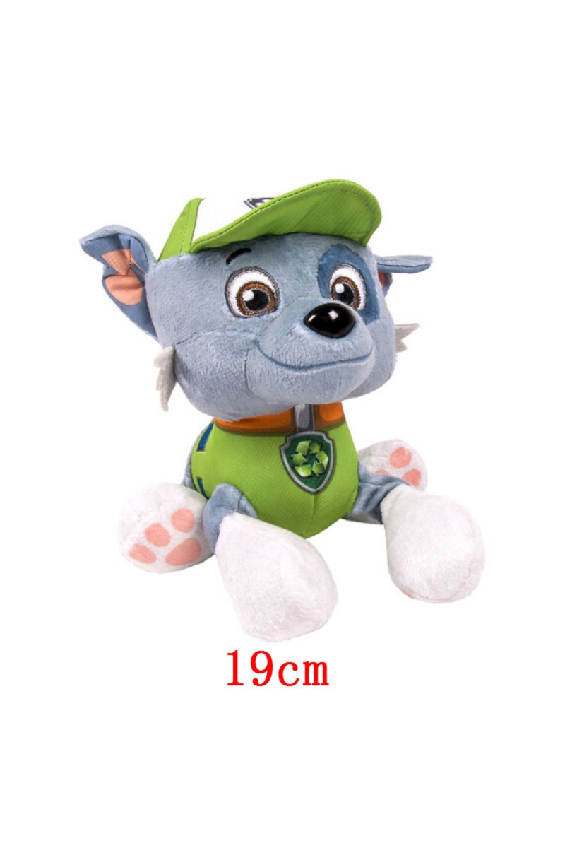 دمية روكي من لعبة باو باترول، جرو، دمية قطيفة، دمية إيفرست باتولا كانينا أكشن، 19 سم