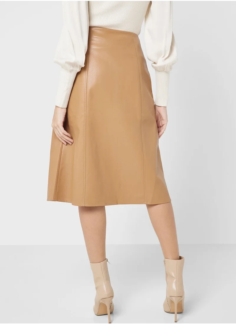 French Connection High Waist Pu Skirt