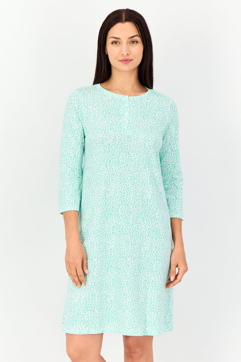 zivame Women Animal Print Sleeping Dress, Multicolor - Image 1