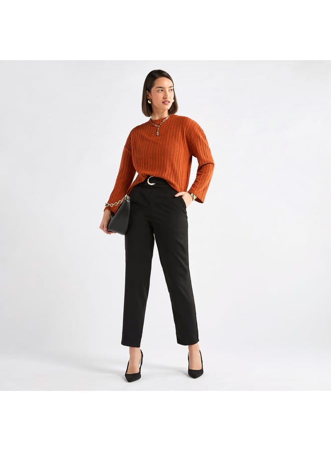 Splash FAV Ribbed High Neck Sweater with Long Sleeves  - Image 2