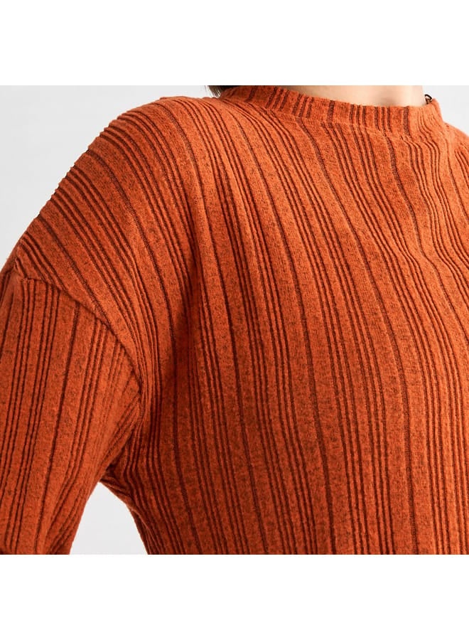 Splash FAV Ribbed High Neck Sweater with Long Sleeves  - Image 4