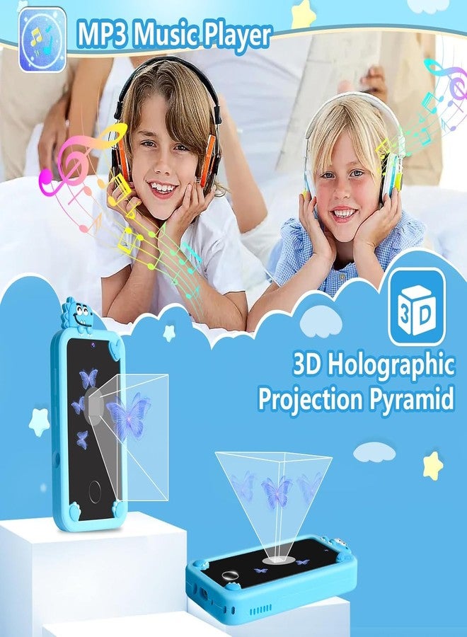 Cason Small Smart Phone for Boys & Girls,2.8” Touch Screen Mini Toy Phone for Kids with Dual Camera, Music Player, Games Kids Mobile with 8GB SD Card (Blue) - Image 4