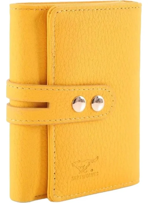 Septwolves Gold Detailed Women's Card Holder and Wallet