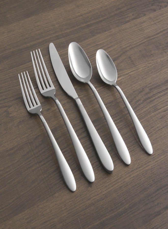 Cambridge Silverware Set, Kailani Sand 20 Piece, Service For 4, 18/0 Stainless Steel, Flatware Cutlery Set, Dishwasher Safe, Knives Spoons And Forks, Home And Kitchen Utensils (Silver, 20 Pieces) - Image 3