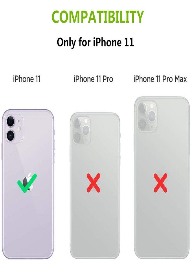 iCoverCase Compatible with iPhone 11 Wallet Case, RFID Blocking Genuine Leather Magnetic Case with Wrist Strap and Card Slots Kickstand Feature Flip Cover 6.1 Inch (Red) - Image 2