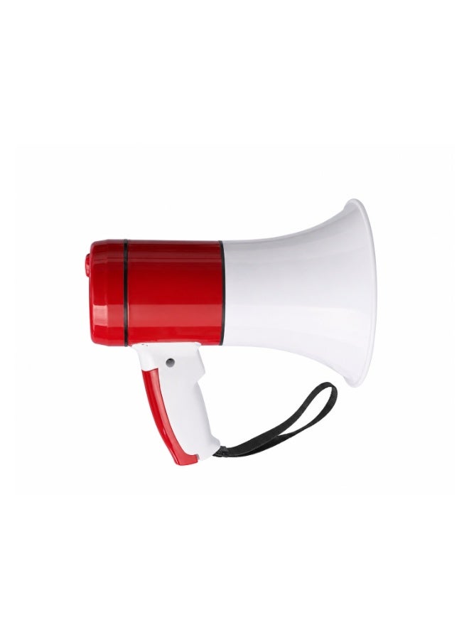 Lacoz Portable Rechargeable Handheld Megaphone Speaker with Siren Function, Loud Voice Amplifier for Events, Crowd Control, Sports, School & Outdoor Announcements Red White - Image 2