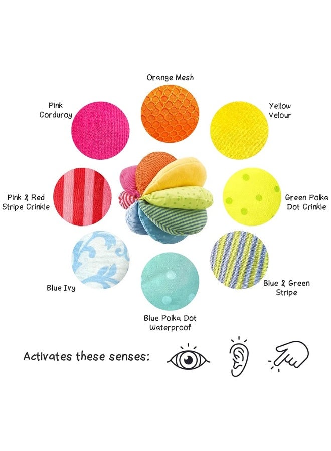 Haba Rainbow Fabric Ball - Machine Washable with 8 Different Sensory Affects - Image 4