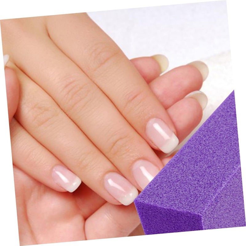 10pcs Purple Four-Sided Nail Polishing Block Nail Files for Women Sanding Sponge Manicure Tools Art Supplies for Salon and Home Use - Image 4