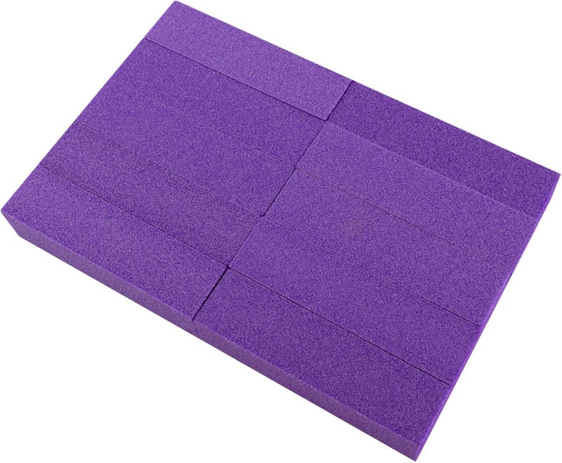 10pcs Purple Four-Sided Nail Polishing Block Nail Files for Women Sanding Sponge Manicure Tools Art Supplies for Salon and Home Use - Image 1