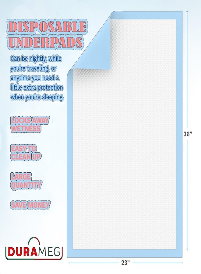 Durameg Disposable Blue Puppy Pads -23" X 36" [50 Pack] Pee Pads for Dogs, Hospital Grade Dog Pads, Ideal for Training and Travel, Togo Underpads for Puppies, Adults, and Pets - Image 3