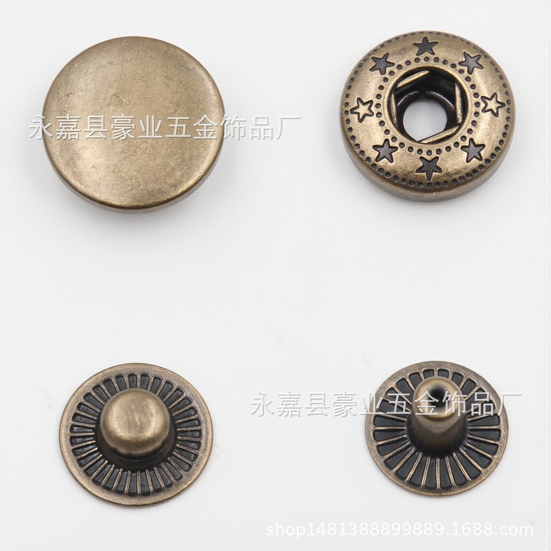 Snap Buttons 15mm 4 Colors Metal Press Studs for Jacket Bag Wallet DIY Craft Sewing - Image 4