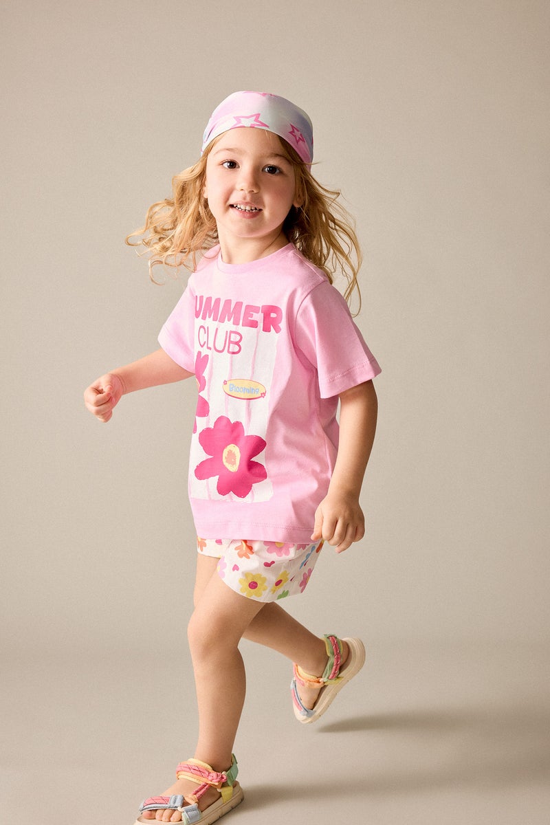 DeFacto Pink BabyGirl Baby Girl Floral 2 Piece Set Casual - Image 2