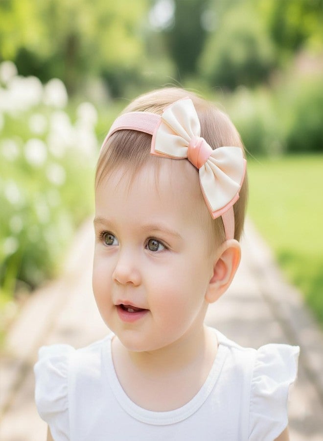 SYGA Pack of 3 Baby Headband | Soft, Stretchable & Skin-Friendly Hairbands for Baby Girls | Cute Floral Bow Design | Perfect for Newborns, Infants & Toddlers 0–3 Year(Design-11) - Image 3