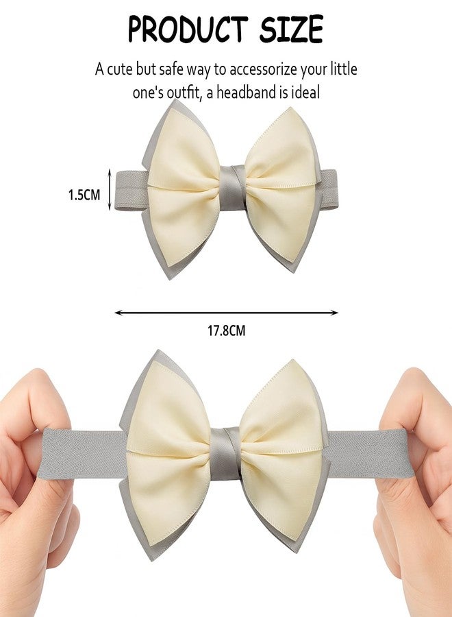SYGA Pack of 3 Baby Headband | Soft, Stretchable & Skin-Friendly Hairbands for Baby Girls | Cute Floral Bow Design | Perfect for Newborns, Infants & Toddlers 0–3 Year(Design-11) - Image 4