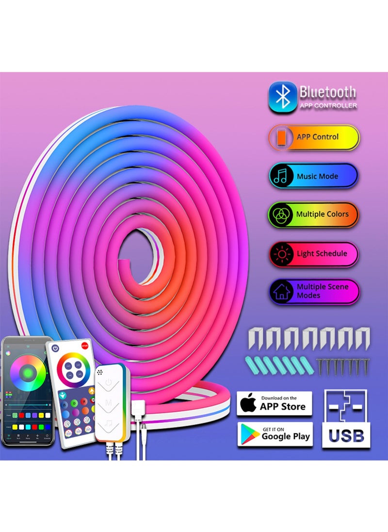 MITOYO - App Control RGBIC DIY Music Sync Neon Rope Light With Bluetooth 3m - Image 1