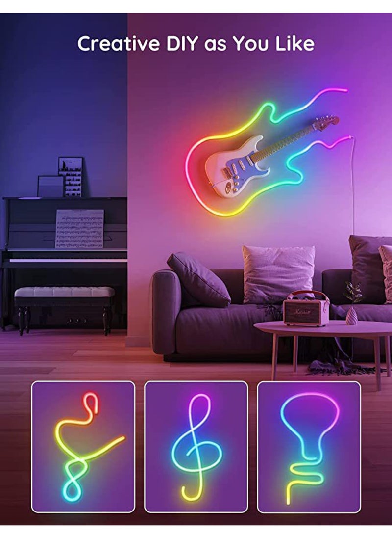 MITOYO - App Control RGBIC DIY Music Sync Neon Rope Light With Bluetooth 3m - Image 1