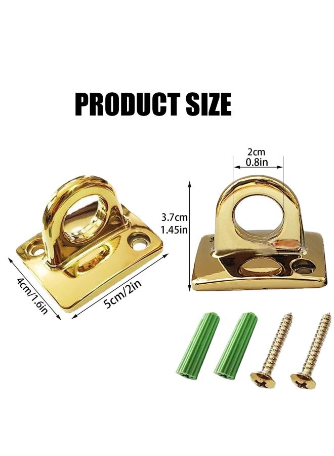 Gold Circle Hooks for Wall Plate Hanging, 2 Pack Crowd Control Stanchions with Safety Barriers for VIP Events - Image 2